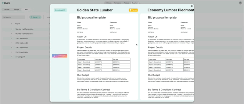 Bid Analysis
